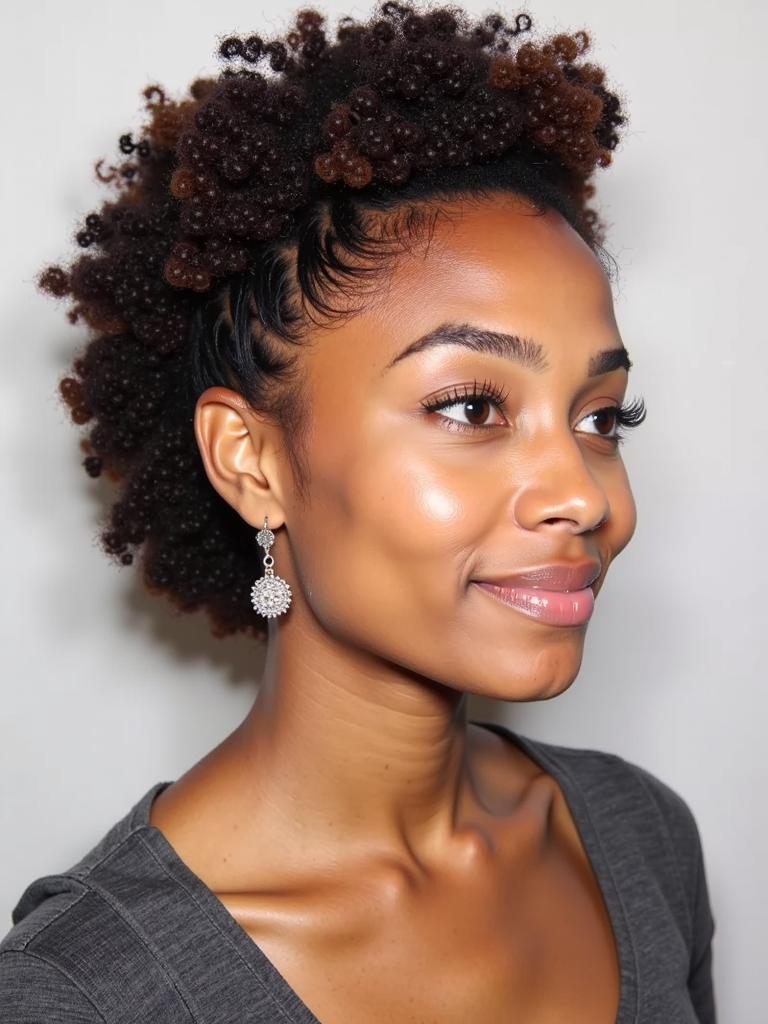 curly girl hairstyles slicked