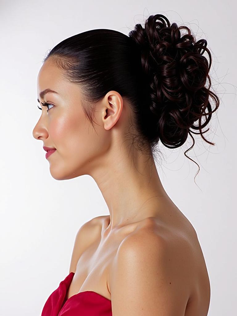 hairstyles for curly hair slicked back