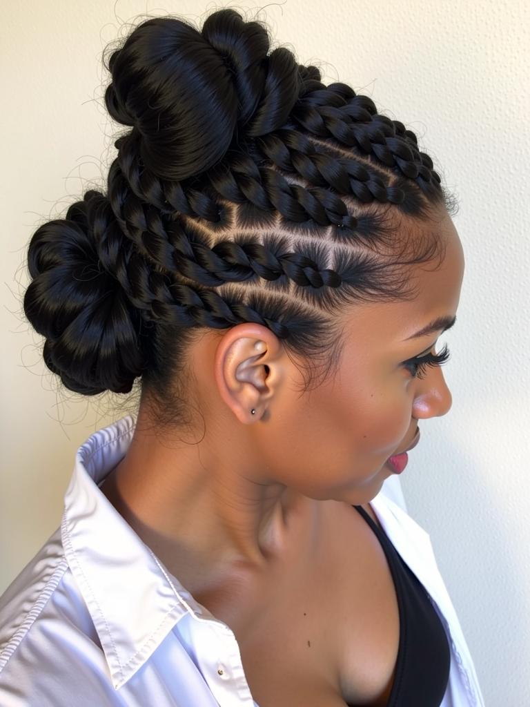 marley twist updo hairstyles