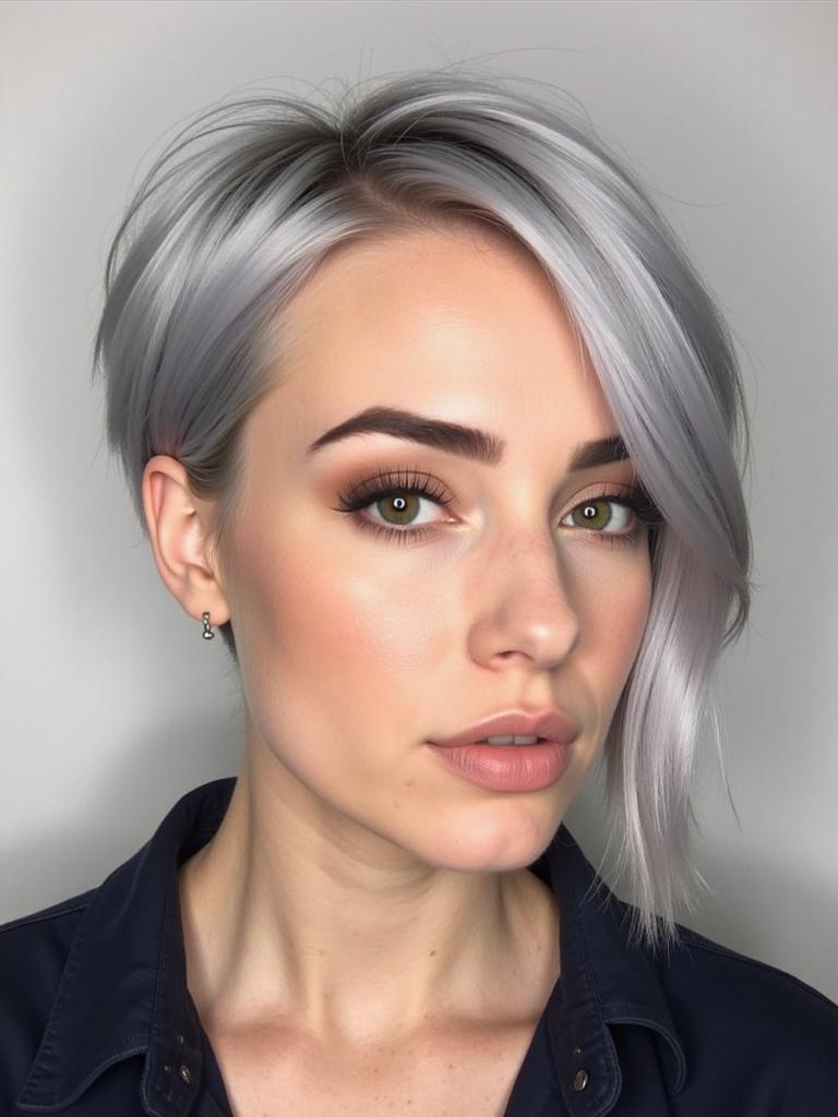 silver hair color ideas short hair