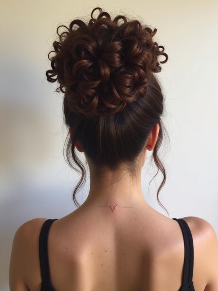 curly hairstyles sports updo