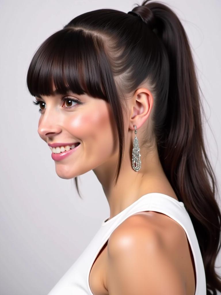 slick back hairstyles curtain bangs