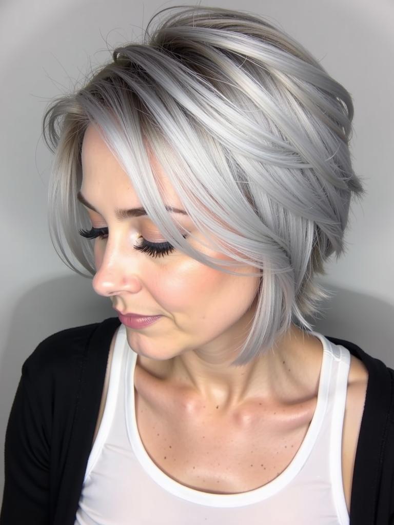 silver hair color ideas short hair