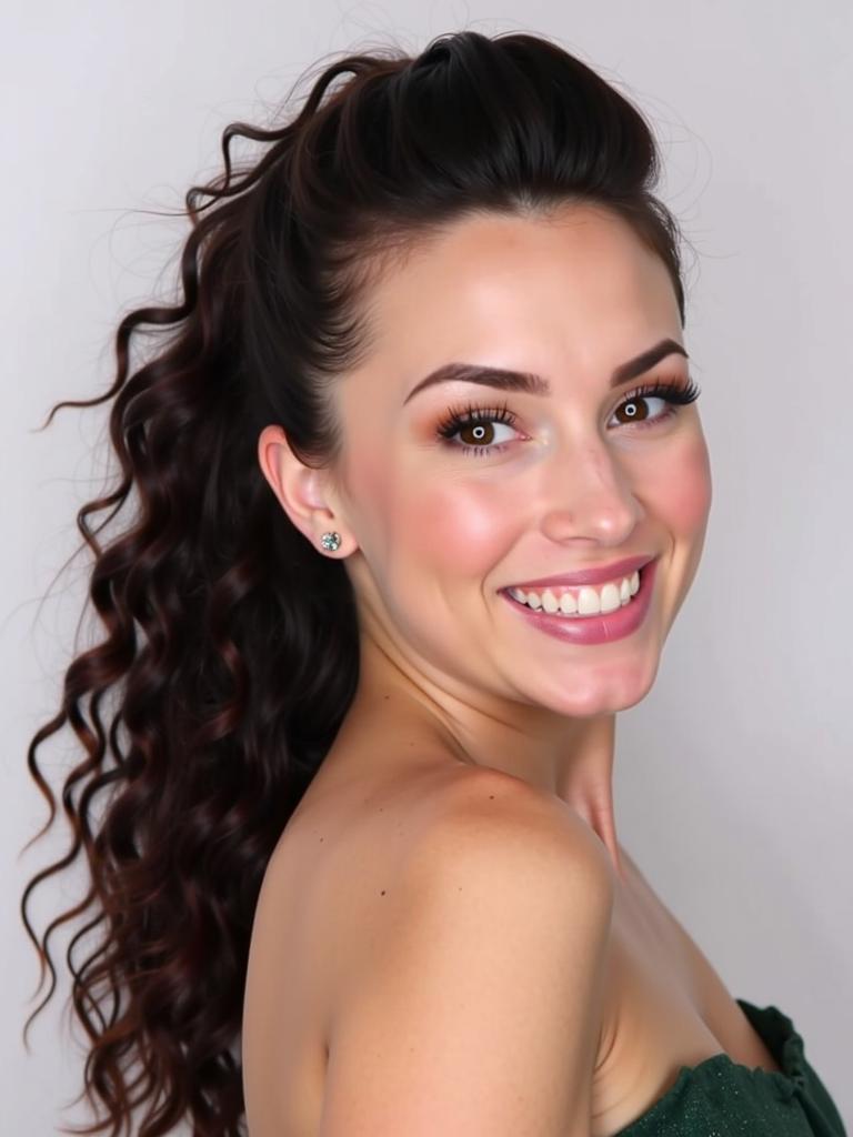 hairstyles for curly hair slicked back