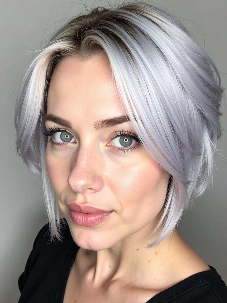 silver hair color ideas short hair