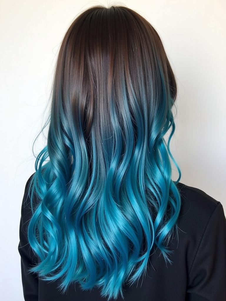 blue hair color ideas for brown hair