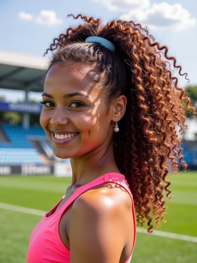 sports day curly hairstyles