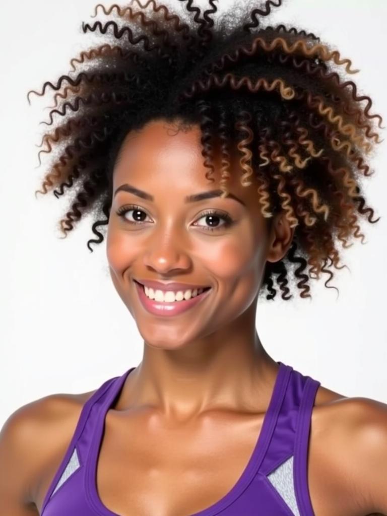 curly hair hairstyles for sports