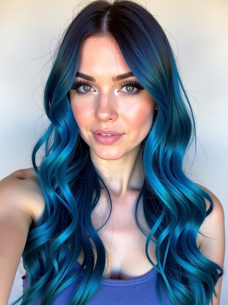 blue hair color ideas for black hair