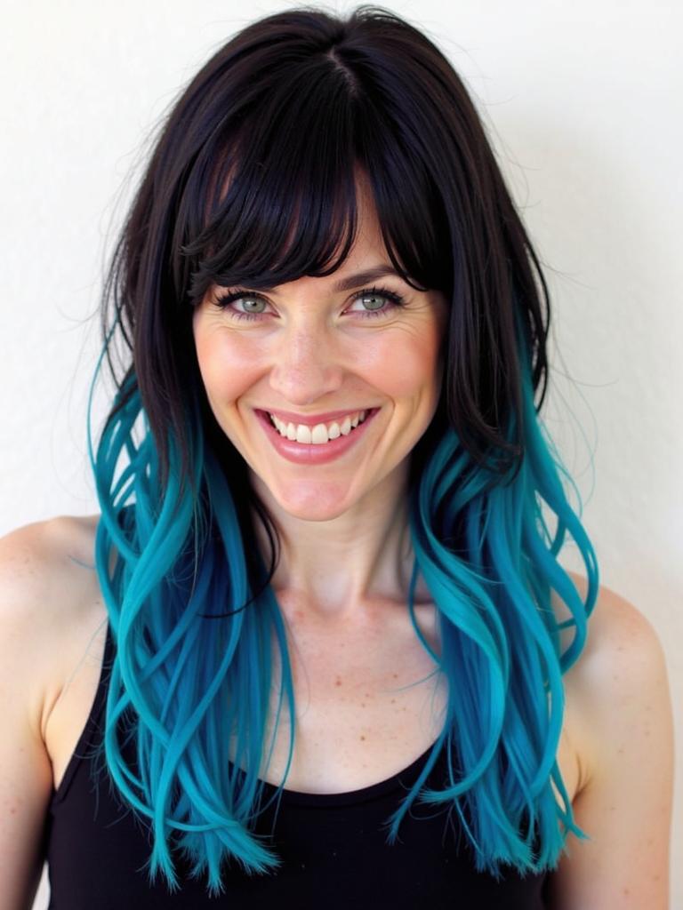 hair ideas black and blue