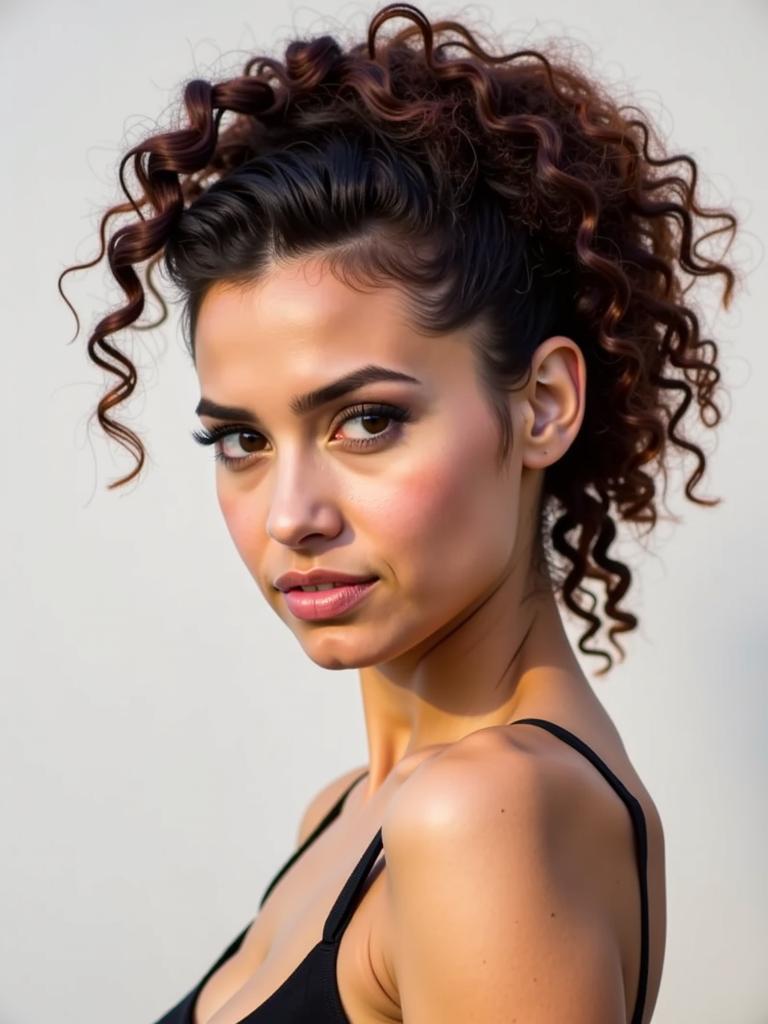 slicked back hairstyles women curly