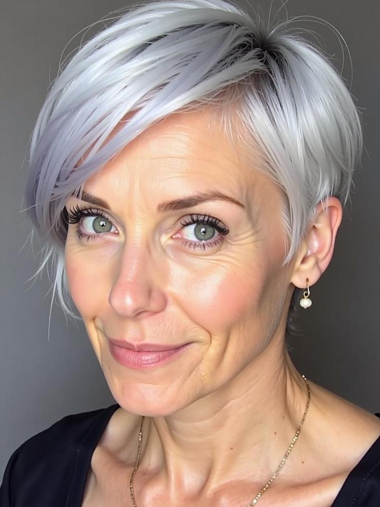 silver hair color ideas short hair