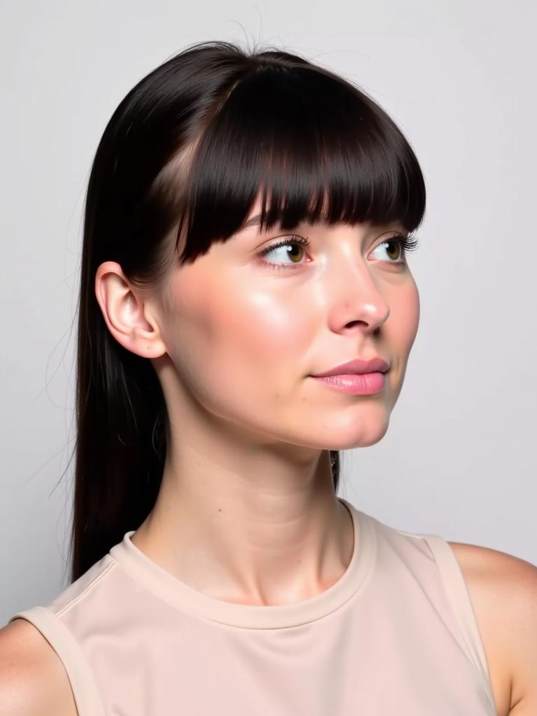 slick back hairstyles for bangs